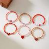 Stylish Valentine's Day Bracelets for Women Heart Charm Stackable Wristchain Trendy Accessory For Her