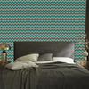 Sea Zigzag and Brown Wallpaper for Living Room and Bedroom 50x1000
