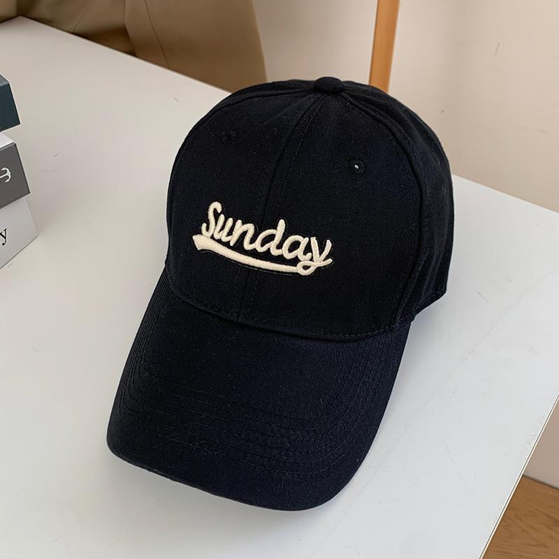 Womens Style Minimalist Cotton Baseball Cap With Letter Details And Adjustable Fit For Summer