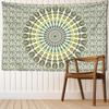 Chartreuse Mandala Tapestry Wall Hanging Abstract Art Bohemian Bedroom Aesthetics Room Decor Background Cloth