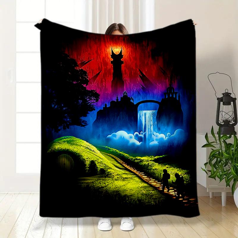 1PC The Lord of the Rings blanket, all-season lightweight home office outdoor nap multifunctional blanket, Christmas gifts
