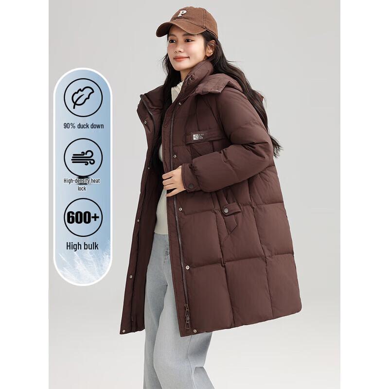 Yaya Women's Hooded Long Puffer Down Jacket