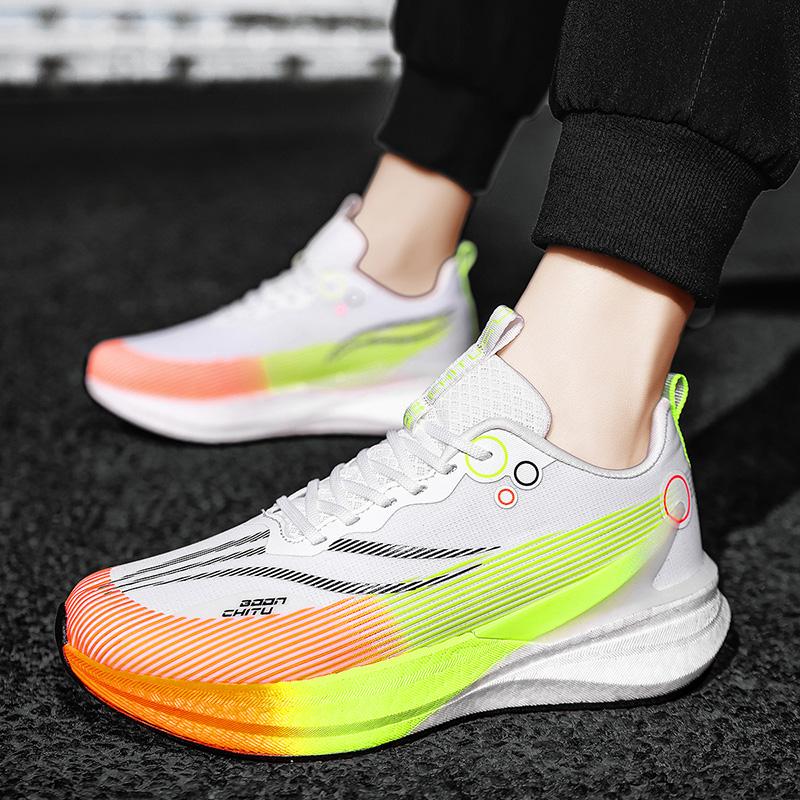 Men Women Running Shoes Carbon Plate Sneakers Lightweight Casual Jogging Shoes Breathable Mesh Anti-slip Fitness Walking Shoes