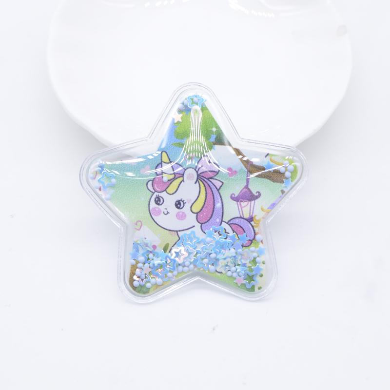 12Pcs 50mm Printed Colorful Star Sequins Appliques for DIY Girl Headwear Clips Bow Pendant Decor Accessories Clothes Patches