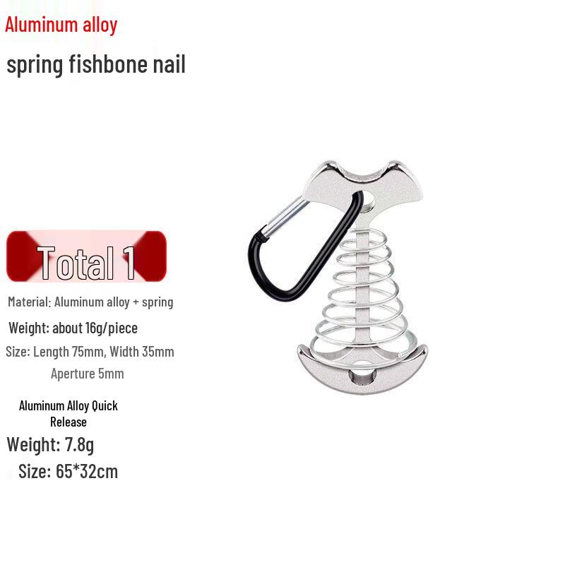 Camping Tent Deck Fish Bone Pegs with Quick Links