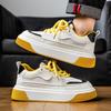 Fashion casual shoes men's 2025 summer new mesh breathable thick baseplate shoes Korean version versatile color matching skateboard shoes