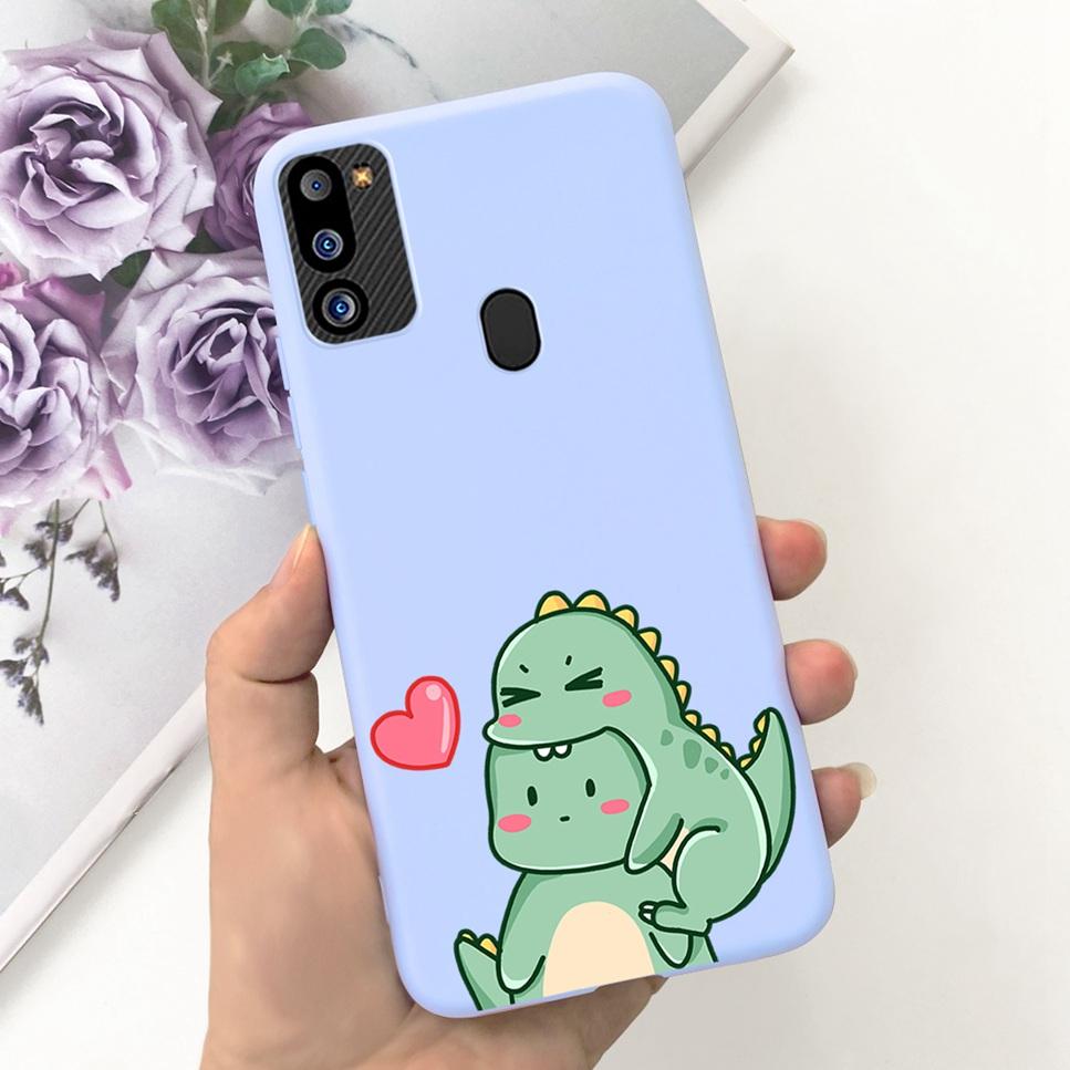 For Samsung Galaxy M21 2021 Case Cute Cat Fashion Girl Soft Silicone Cover For Samsung M21 2021 SM-M215G Bumper Phone Case Funda