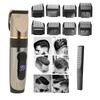 USB Hair Clipper LCD Waterproof 2200mAh Lithium Battery Hair Trimmer with 8pcs Guide Comb