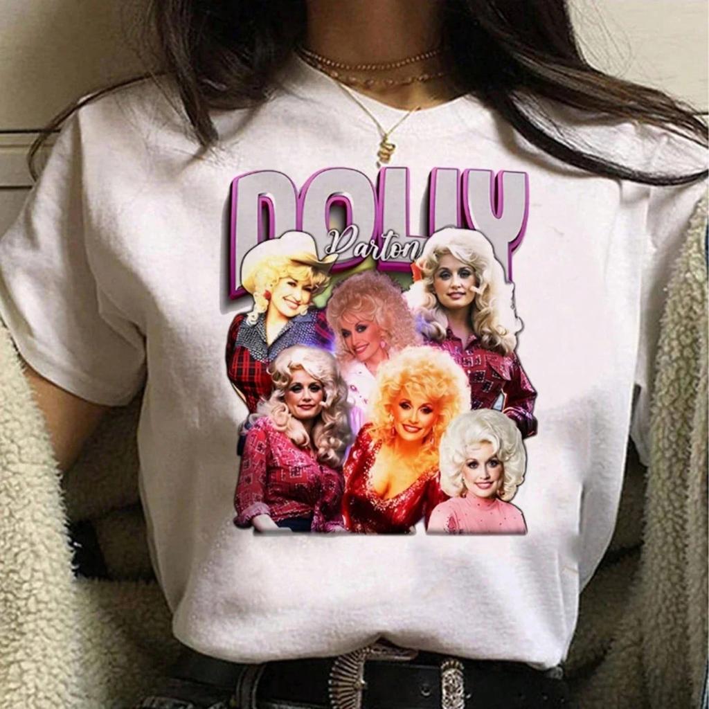 Maglietta Dolly Parton Donna Divertente Designer Harajuku Top Ragazza Graphic Designer Abbigliamento Anime