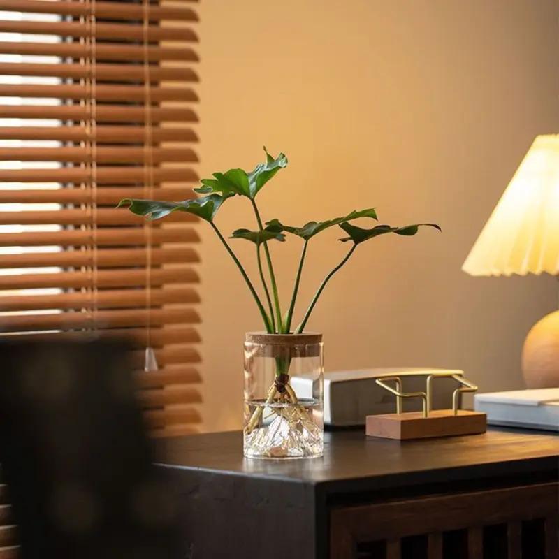 Home Decor Glass Vase, Thickened Transparent Flower Pot, Mini Creative Mountain View Bottle Small Flower Pot