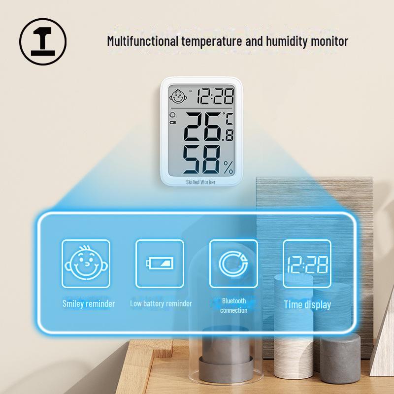 Green Forest Bluetooth Thermometer & Hygrometer: Smart Indoor Baby Room Temperature & Humidity Recorder