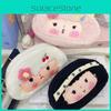 Girls Plush Pencil Pouch Creative Style Large Capacity Embroidered Student Organizer