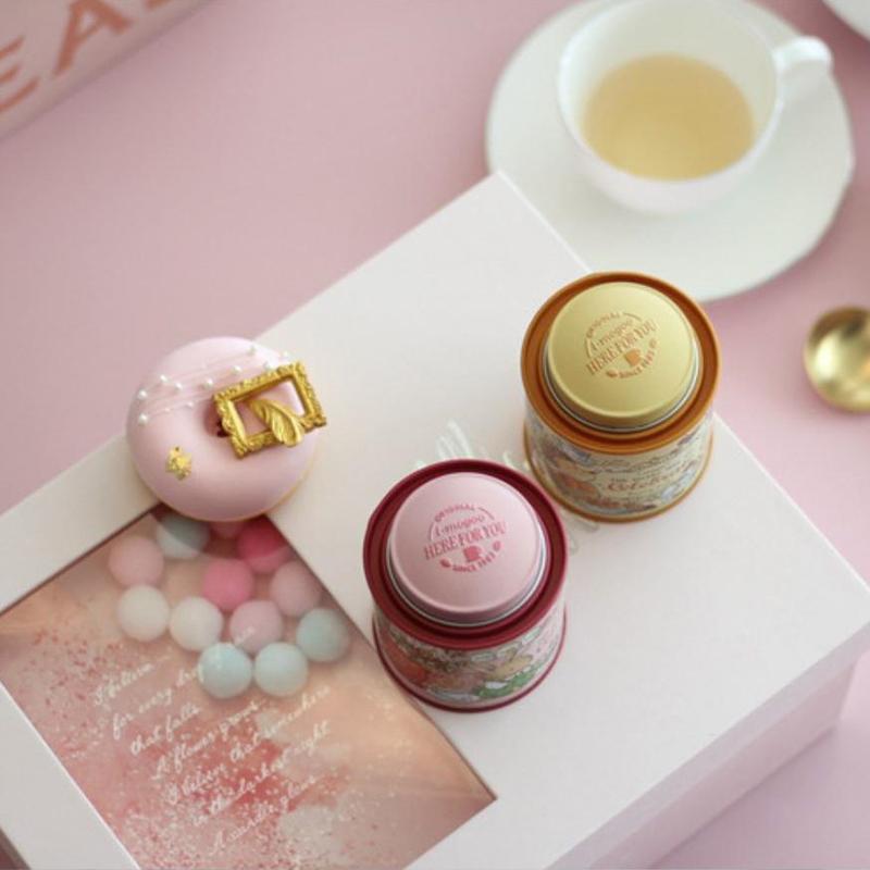 Cartoon Jellycat Rabbit Suitcase Storage Tin Candy Cookie Box Round Metal Jewelry Organizer For Wedding Birthday Party Gift Box