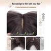 Women's Long Forehead Lace Wig with Natural Bangs - Fashionable Straight Hair, Full Coverage, Middle Parting.