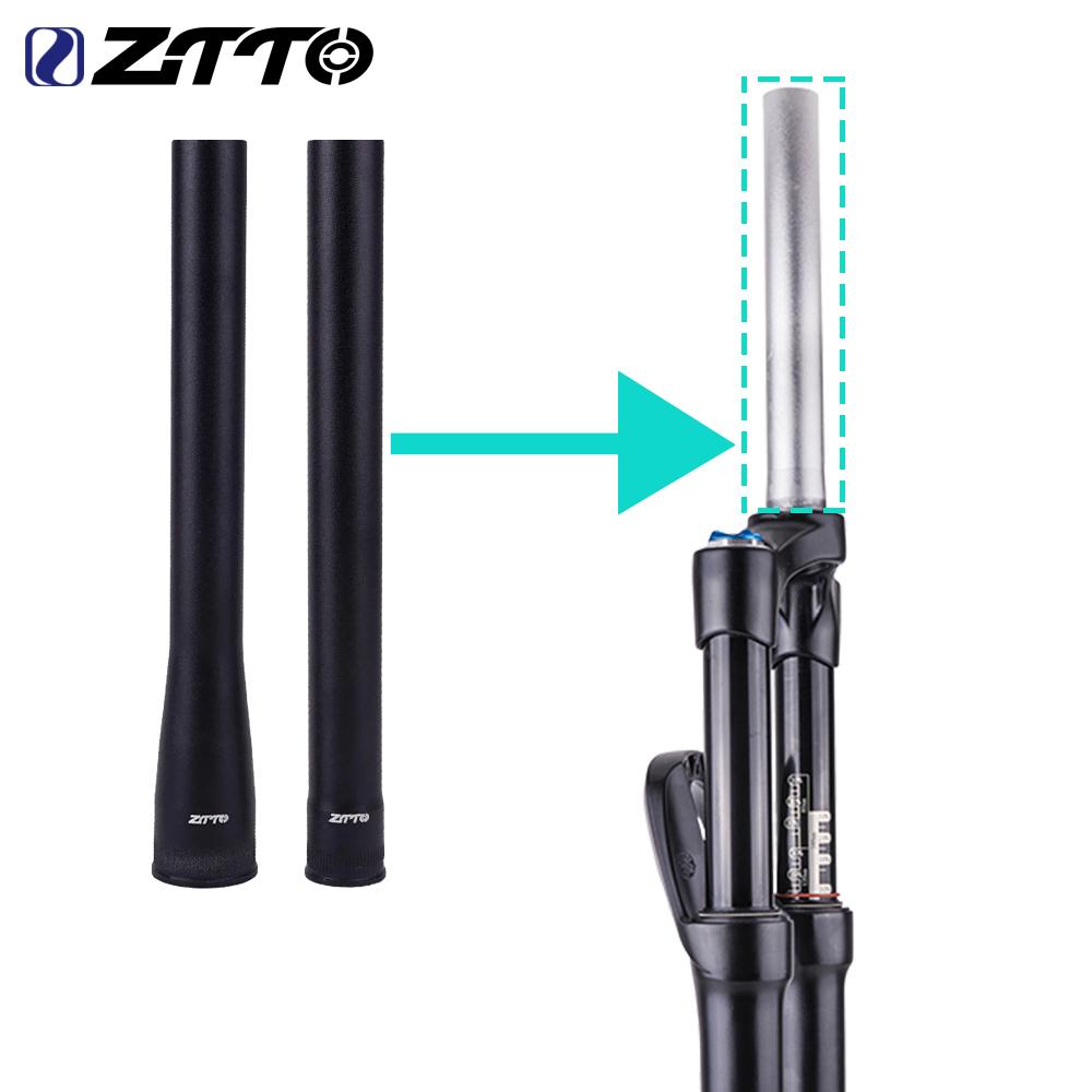 ZTTO Bicycle Front Fork Head Tube Aluminum Alloy MTB Road Bike Air Front Suspension Straight Tapered Standpipe 1/2 1/8 28.6mm