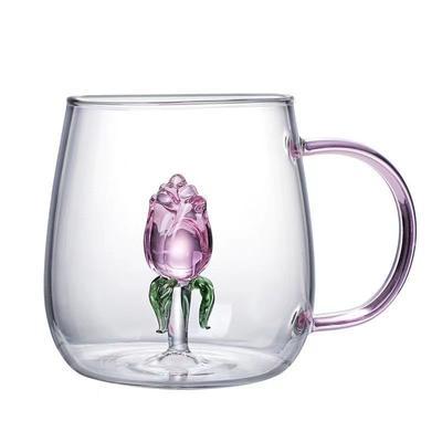 400ml 13oz Créatif 3D Cactus Rose Canard Flamant Rose Animal Verre à Eau Mug Tasse avec Anse Pour Filles Enfants Amoureux Cadeau de Mariage