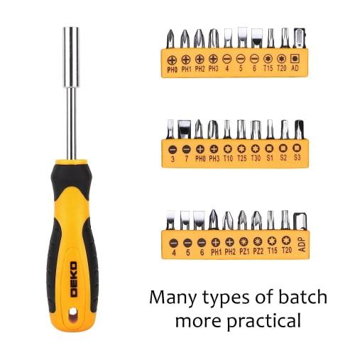 DEKO 100-Piece Home Tool Set, Perfect for Home Improvement, DIY, Furniture Assembly, Home Maintenance, and Repairs, Includes a Convenient Storage Case