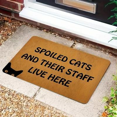 Cute Letter Printed Door Mat Suitable for Entrance Bedrooms and Kitchens, Machine Washable Room Decoration Carpets