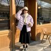 New in autumn and winter, small women's hooded ribs casual versatile puffs short down jackets for women