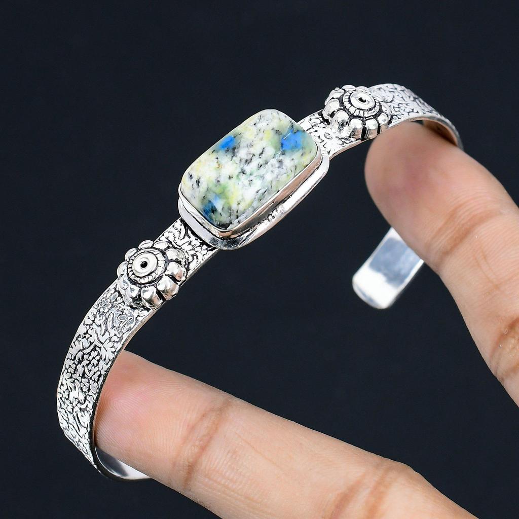 Easter Deal Natural K2 Jasper 925 Sterling Silver Daughter Anniversary Bangle
