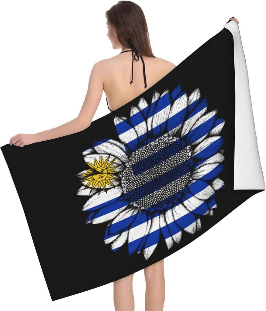 Dominican Republic Flag Beach Towel Fashionable Bath National Flag Style Blanket Lightweight Vintage Beach Towel Thin Towels