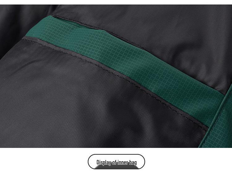 Herren Grüne Weiße Entendaunen Winterjacke - Stehkragen, Dick, Warm, Modisches 2025 Design