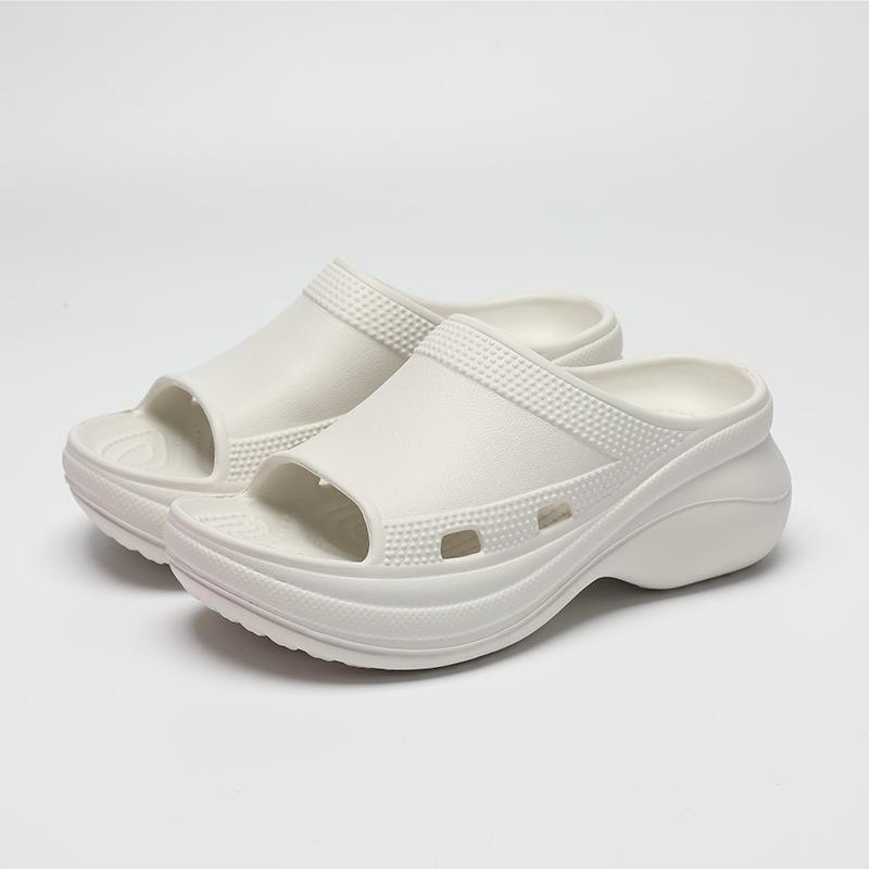 Fashion Soft Sole Chunky Platform Wedge High Heel Outdoor Slippers Women Casual Eva Non Slip Sandals 2025 Lightweight Beach Slippers
