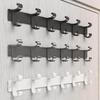 Meiruid Wall-Mounted No-Drill Double-Layer Space Aluminum Coat & Hat Hook