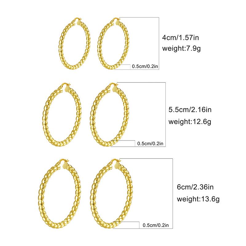 Chic European Beaded Hoop Earrings: Gold & Silver, Elegant Versatile Statement Ear Cuffs for Women