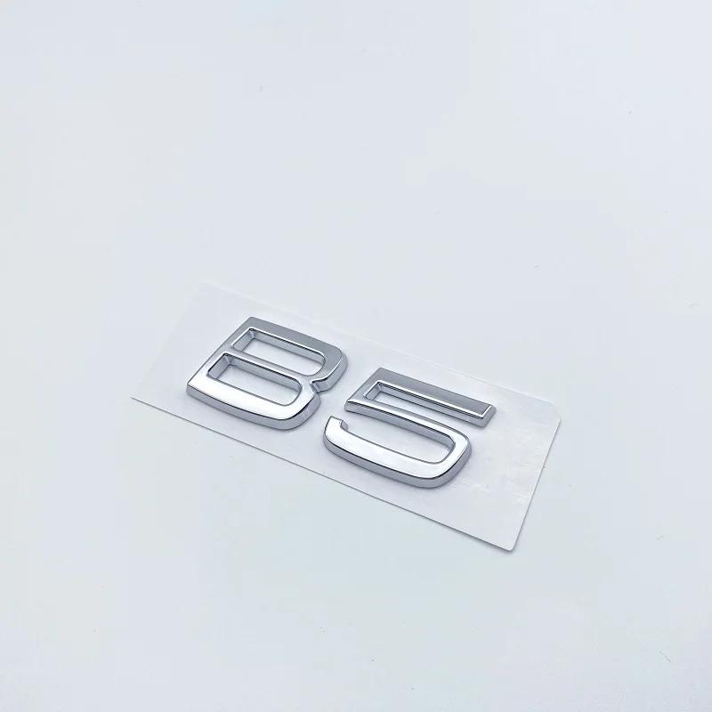 ABS Letters Numbers Emblem B4 B5 T4 T5 T6 T8 Trunk Lid Badge Decal Car Sticker for Volvo V60 Glossy Black Chrome