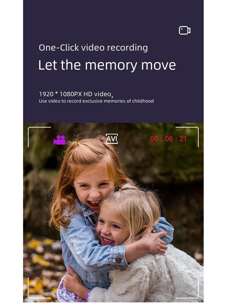 A3 Kids' SLR Digital Cartoon Camera - Fun Photo & Video Toy Gift