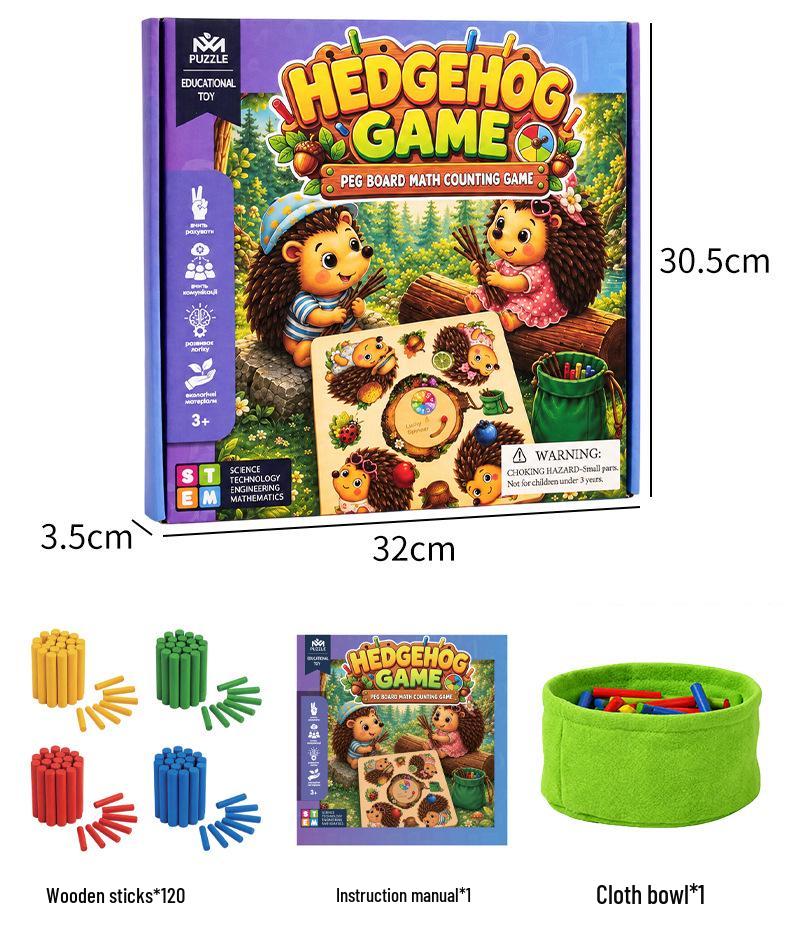 Hedgehog Montessori Sensory Spinner Game: Parent-Child Interactive Learning Toy