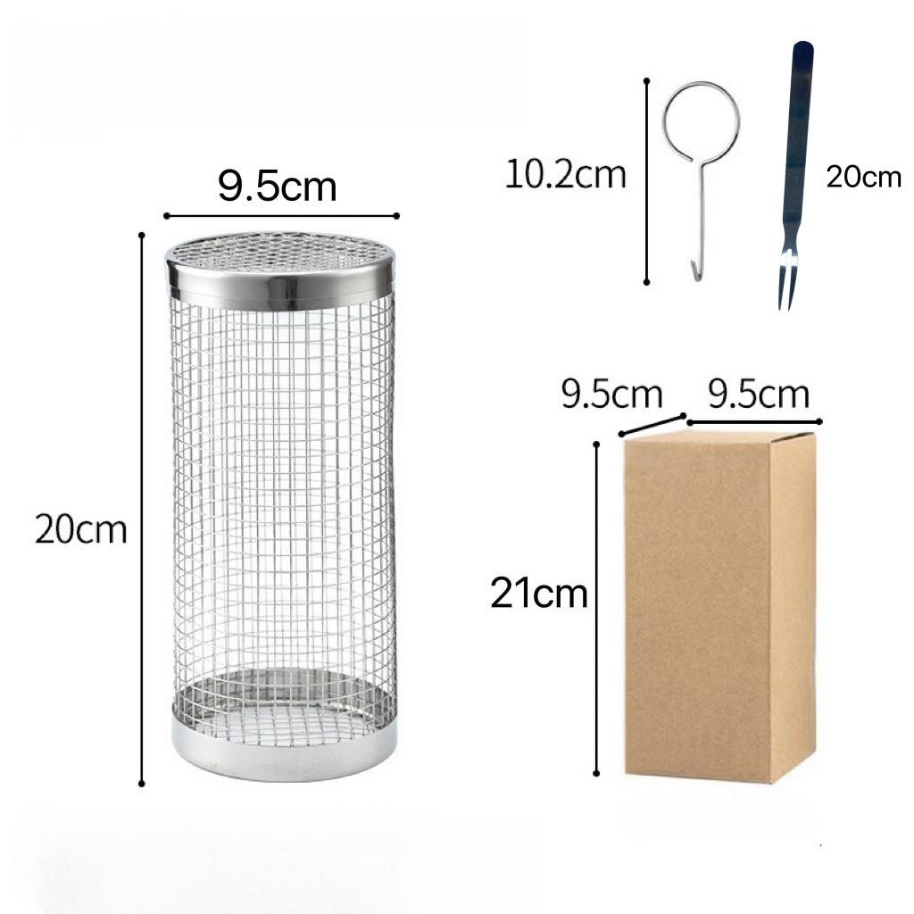 

Корзина для гриля барбекю Перекатывающаяся Портативная из нержавеющей стали Корзина-клетка для барбекю Кемпинг Пикник для посуды Уличная Круглая Корзина для гриля