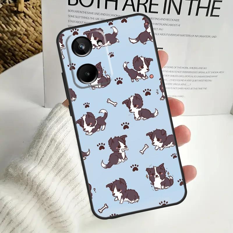 Border Collie Dog For Realme GT Neo 5 GT5 9 10 11 12 Pro Plus C30 C31 C33 C35 C25s C21Y C51 C55 C67 C53 Case