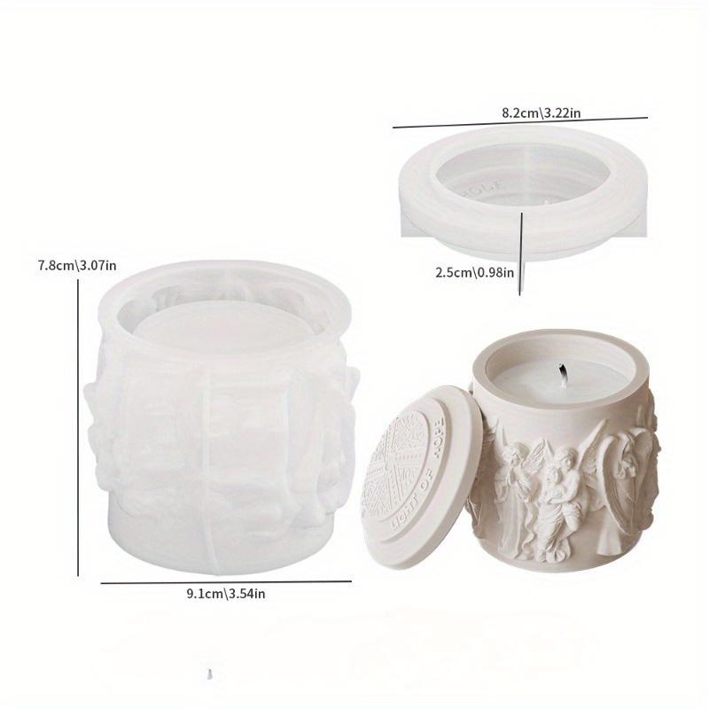Statue Candle Cup Silicone Mold DIY Storage Jar Aroma Candle Resin Mold Gift Home Decoration