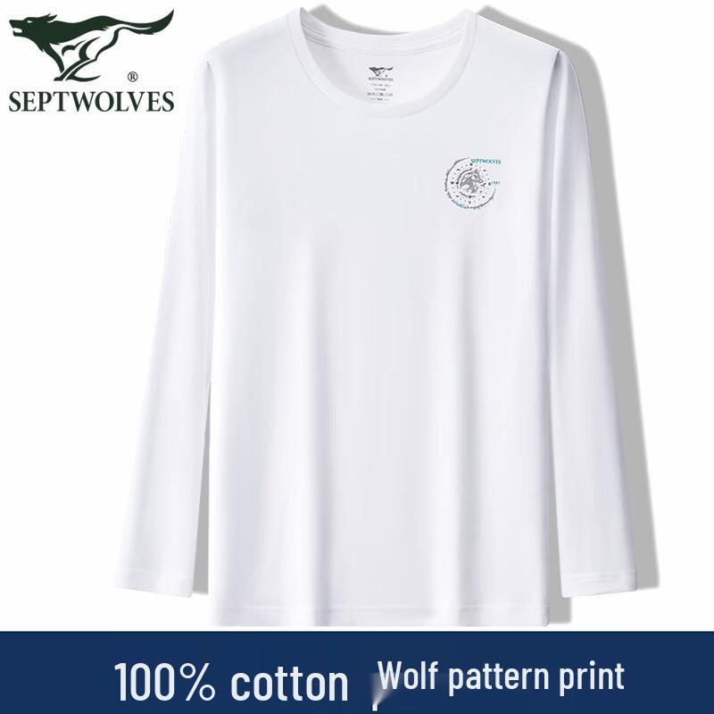 

Septwolves Men s 100% Cotton Printed Long Sleeve T-Shirt 3XL