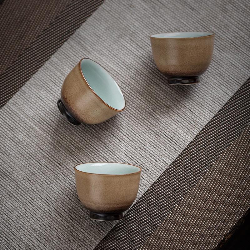 40ml Turquoise Green Japanese Ceramic Tea Cup Vintage Celadon Kiln Change Kung Fu Tea Set