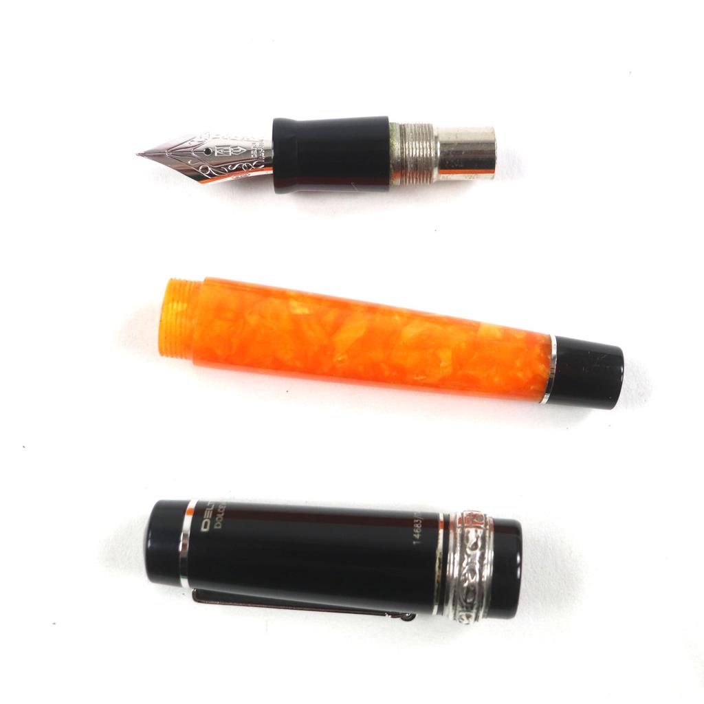 Harika DELTA dolma kalem DOLCEVITA DolceVita Mini Siyah turuncu 14K erkek 14683 Kullanılmış