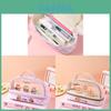 Capybara Pen Case Transparent Dual Layer Storage For School Students