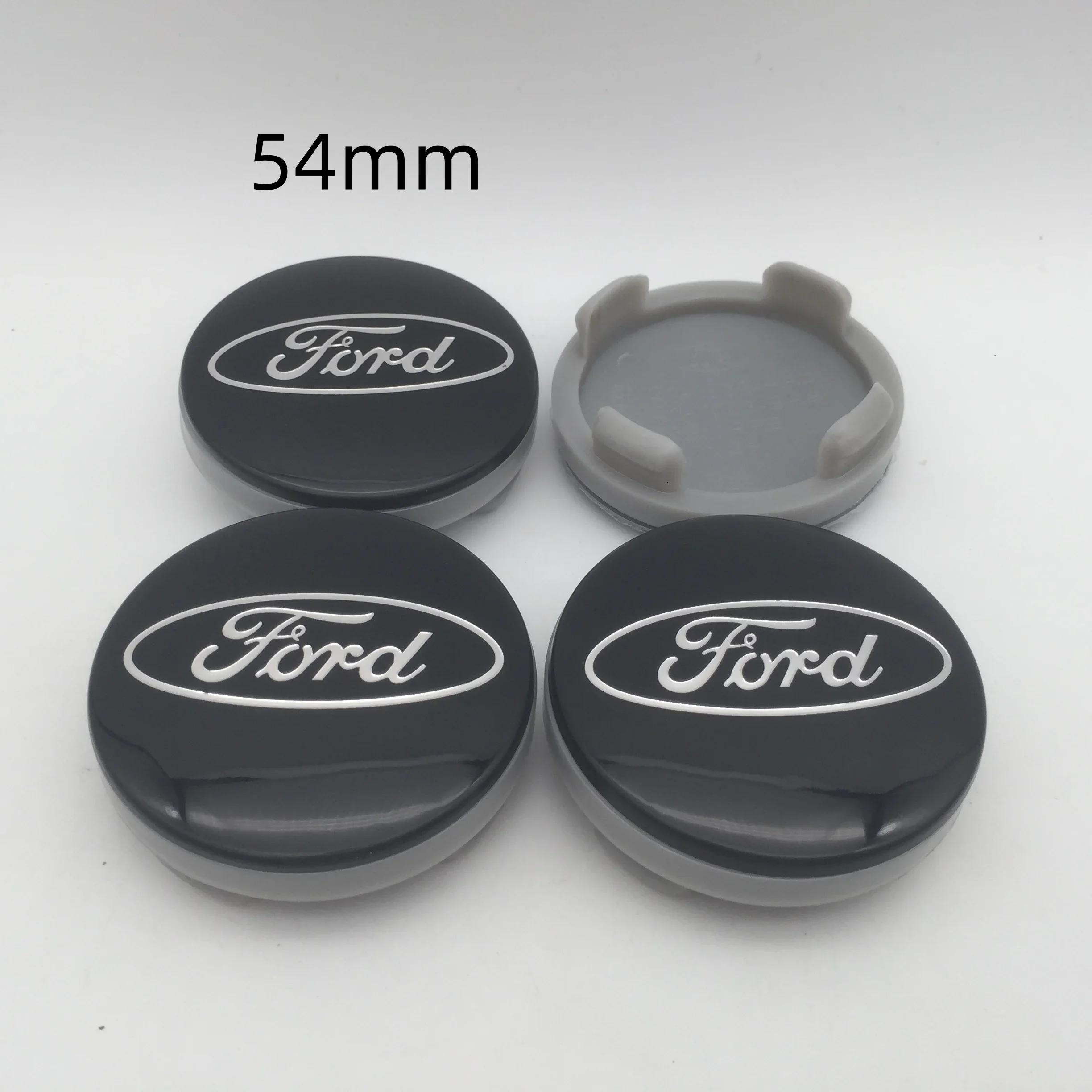 

New 2026 Car Sticker Ford New 2025 Hot 4pcs 3D for ford 54mm blue/black/silver Car emblem Wheel hub Center Cap Badge covers stic