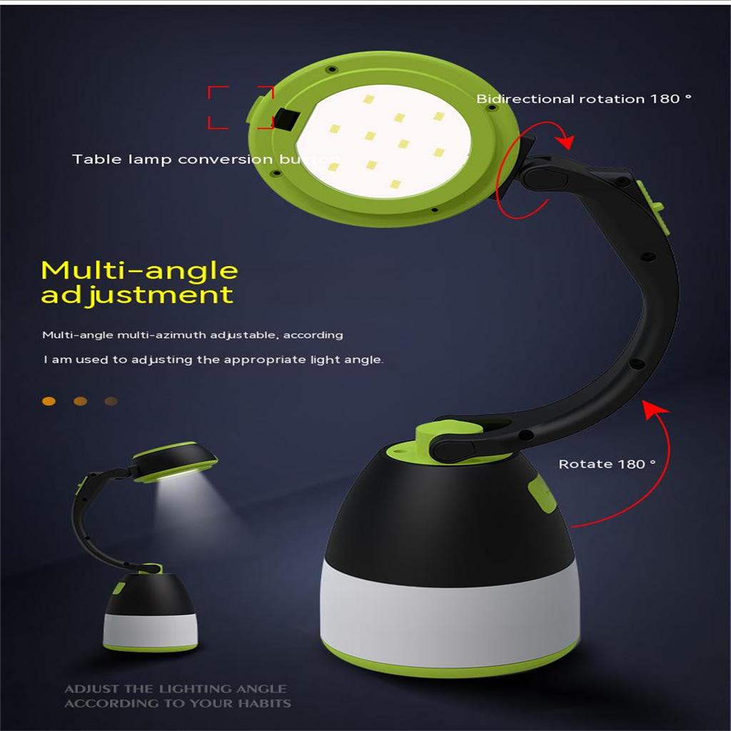 3 In 1 Led Flashlight Usb Rechargeable Multifunctional Camping Emergency Torch Home Desk Lamp Power Bank