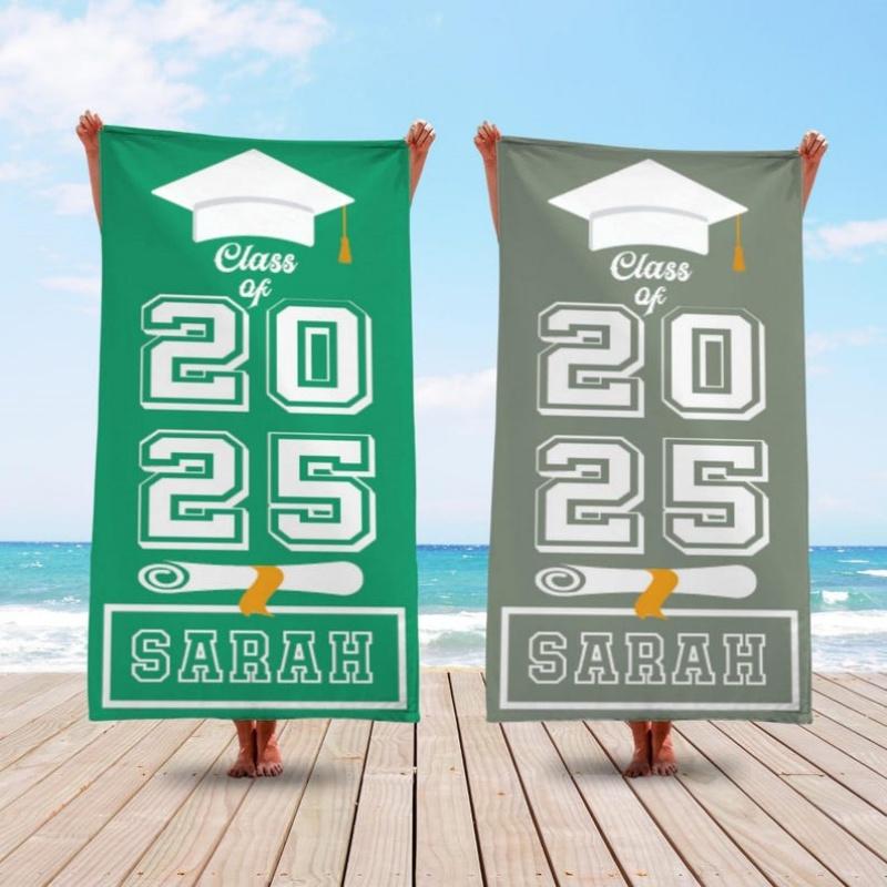 Class Of Beach Towel Gifts Grad Beach Towel Pool Party Towel Graduation Trip Gifts Senior Vacation