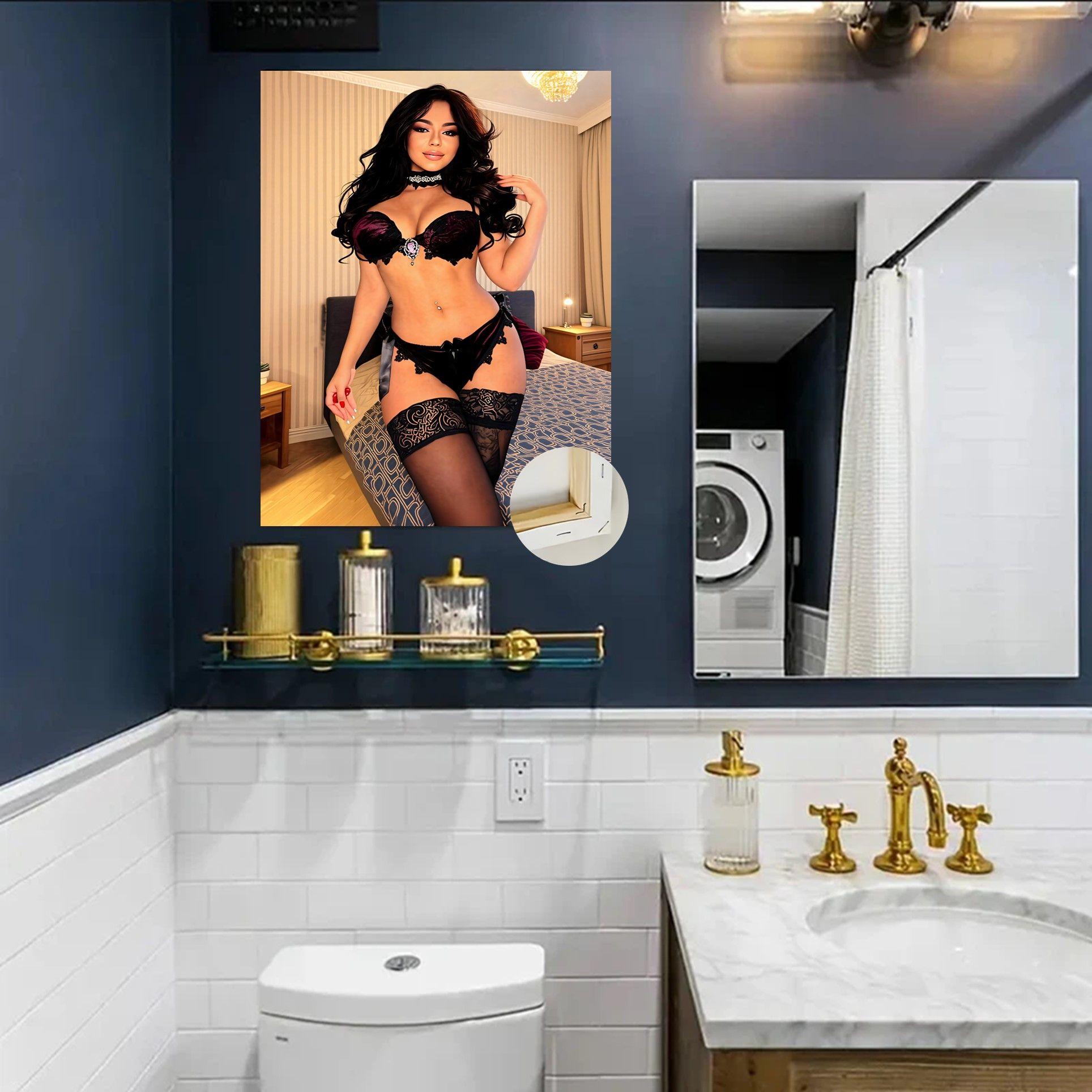 

Металлическая табличка «Рождественские пин-ап девушки», Подарок для офиса, Настенный декор 20х30см