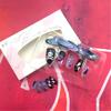 Short Almond Press on Nails Halloween Fake Nails Gothic Bat Acrylic Nail Cute Ghost False Nail with Purple Glitter Design Goth Halloween Nails Press