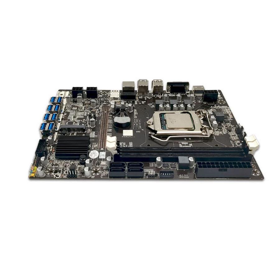 

Mainboard for mining BTC B75 LGA11558 * PCIE to USB3. 0, supports 8 graphics cards gpu ddr3 dimm ram eth bitcoin ethereum miner rig