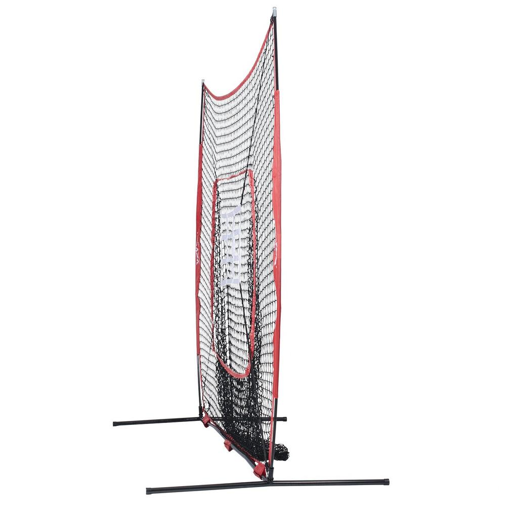 7x7 Ft Baseball Softball Practice Net, Portable Baseball Training Net for Hitting Catching Pitching, Backstop Baseball Equipment with Bow Frame, Carry