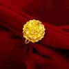 Vietnamese Gilded Brass Peony Ring - Blooming Splendor Women's Gift for Qixi