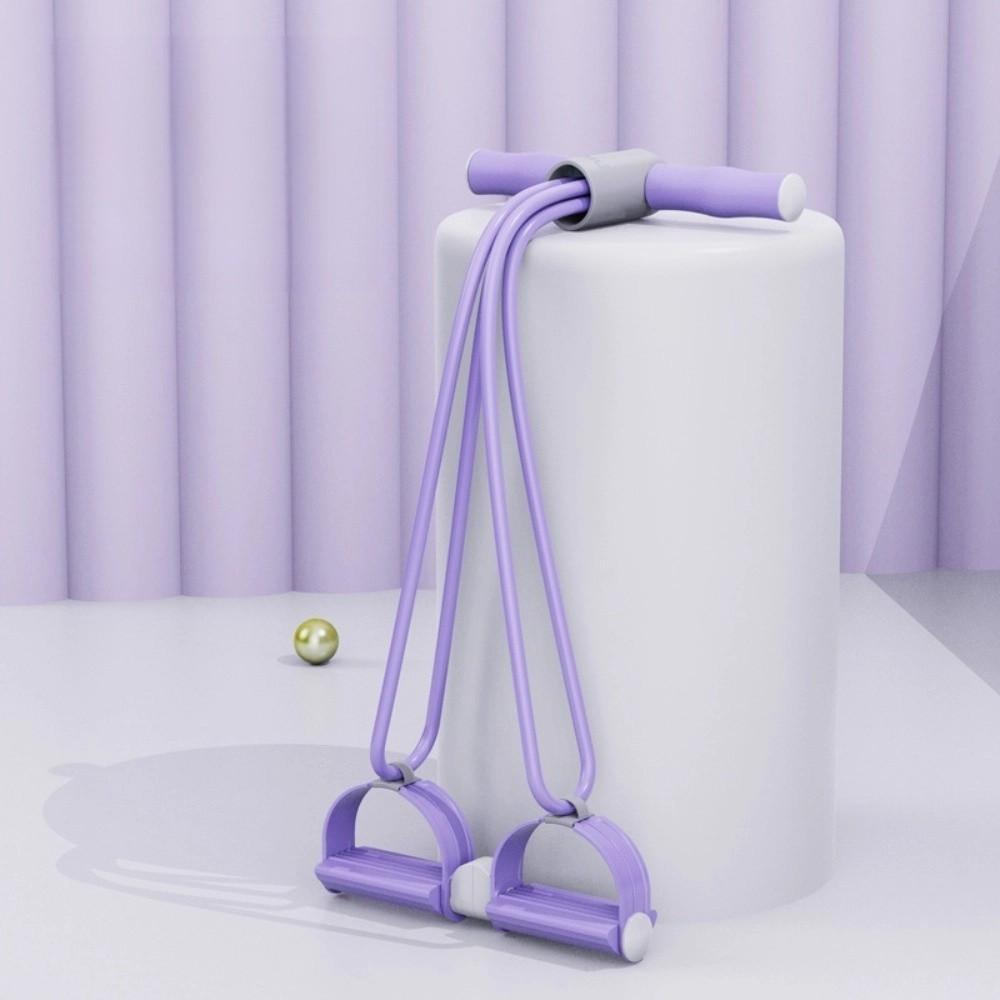 

6/4 Tube Resistance Bands Multi-Function Tummy Trainer New Tension Rope Home Gym 15lb Purple