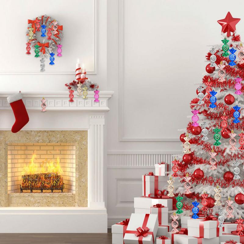 6pcs Christmas Candy Pendant Xmas Tree Hanging Ornaments Christmas Decorations For Home 2025 Navidad Noel New Year Kids Gift