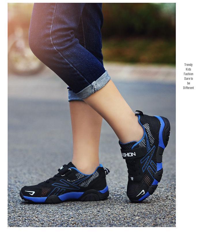 Boys' Mesh Breathable Sports Running Shoes for Spring, Summer, and Autumn